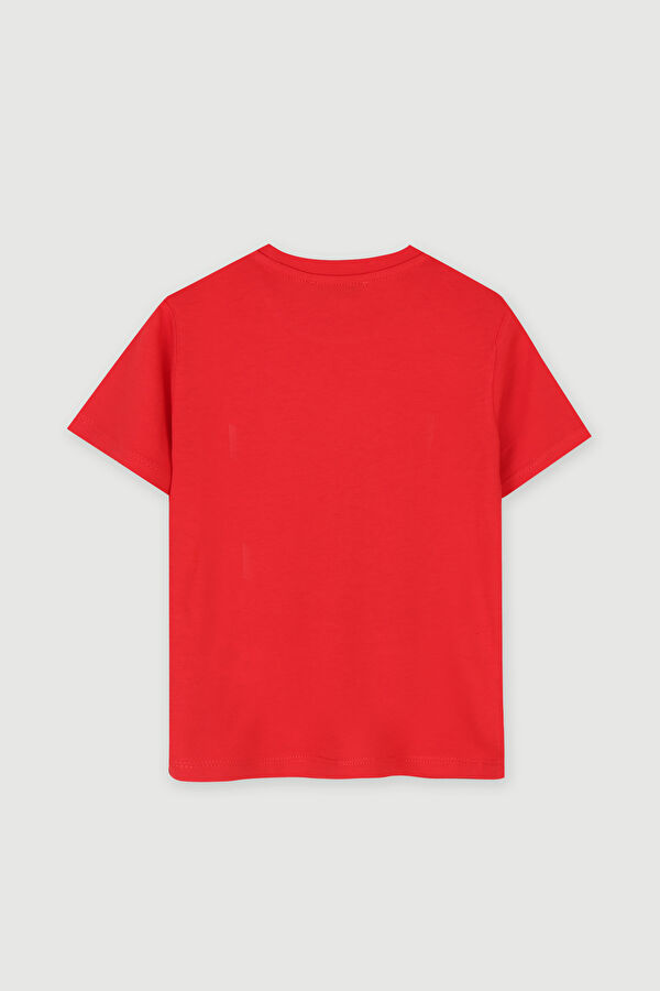 Happy Face Çocuk T-Shirt Kırmızı 2