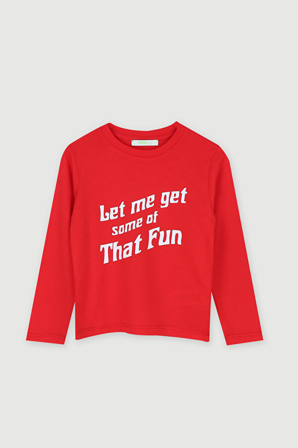 That Fun Çocuk Uzun Kollu T-Shirt Kırmızı