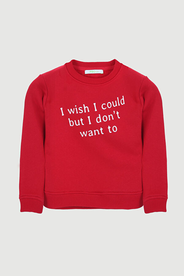 Wish Çocuk Sweatshirt Kırmızı 5