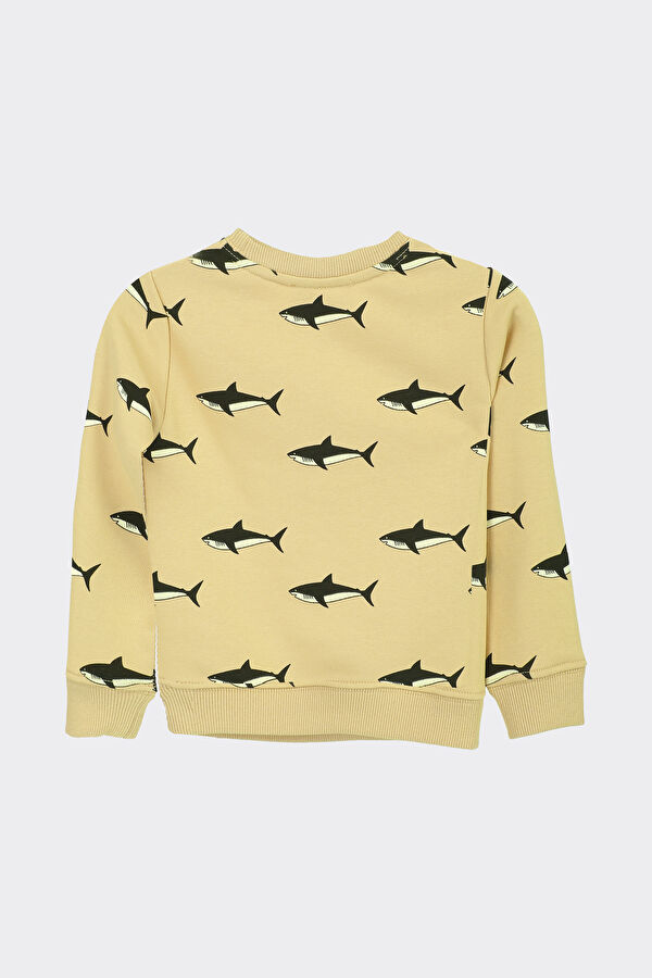 Shark Çocuk Sweatshirt Sarı 2