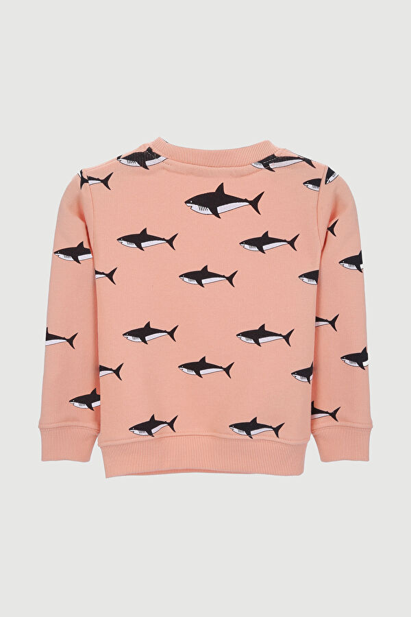 Shark Çocuk Sweatshirt Turuncu 2