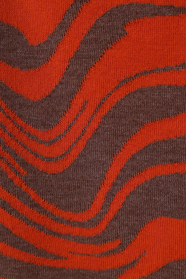 Wave Knit Orange Askılı Triko 6