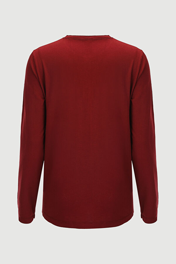 Bordo Bisiklet Yaka T-Shirt 2