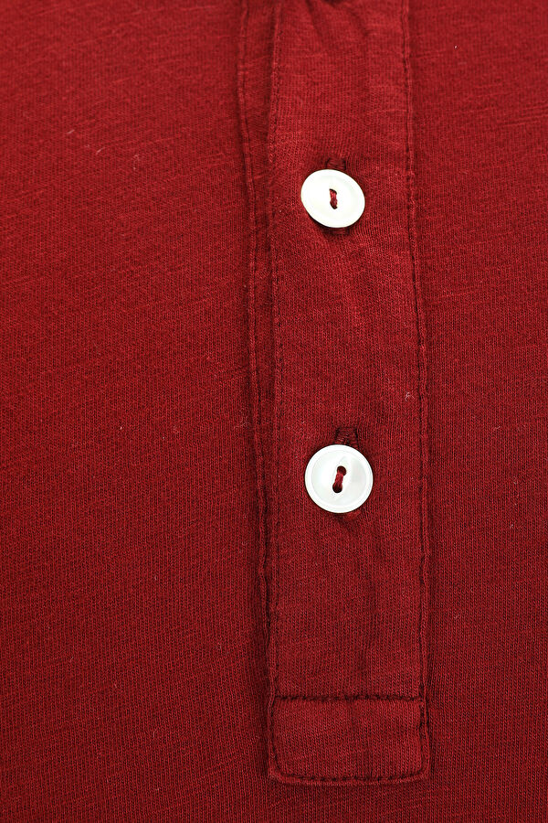 Bordo Bisiklet Yaka T-Shirt 3