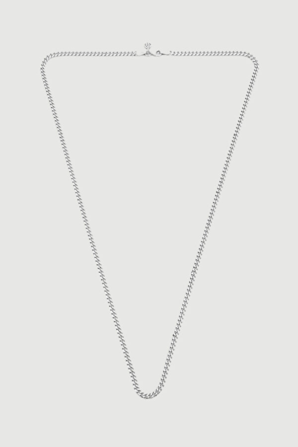 Silver Curb Chain Necklace