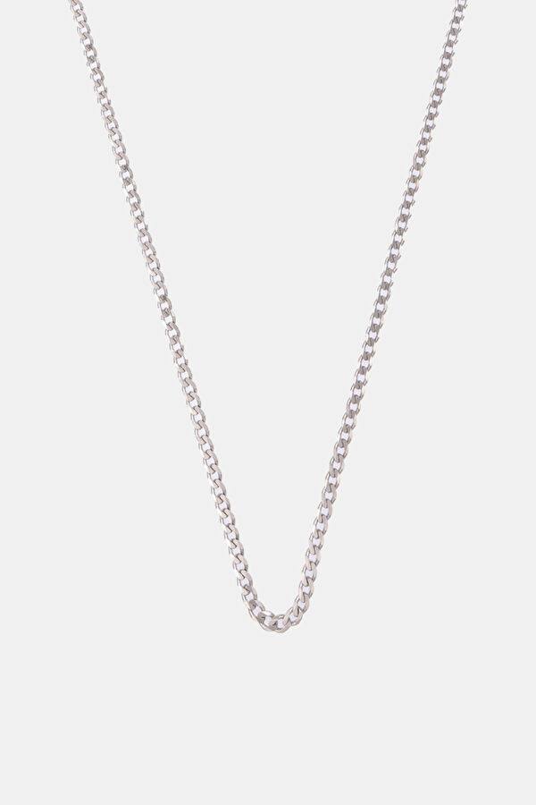 Silver Curb Chain Necklace 3