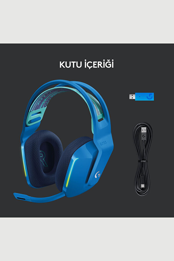 Logitech G G733 Lightspeed RGB Mavi 6