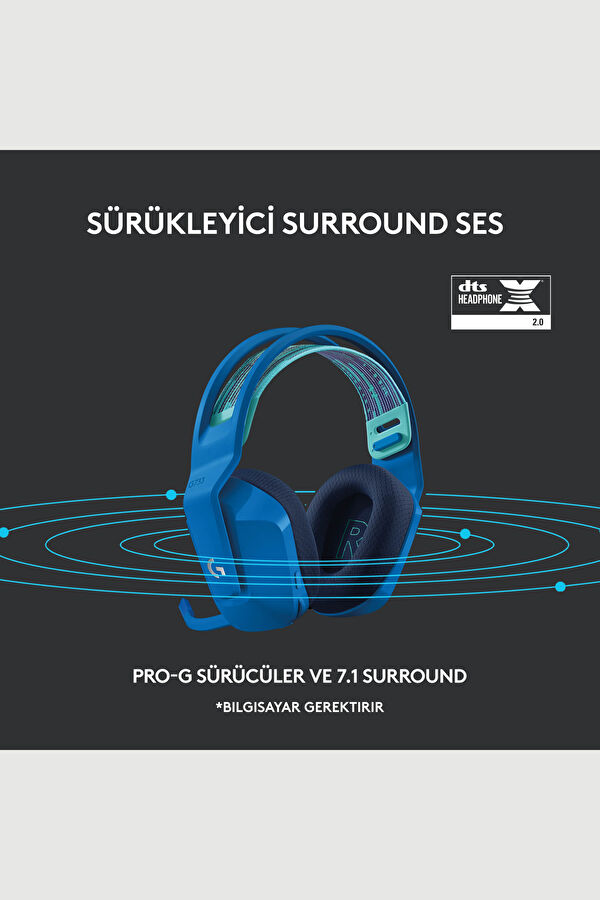 Logitech G G733 Lightspeed RGB Mavi 10