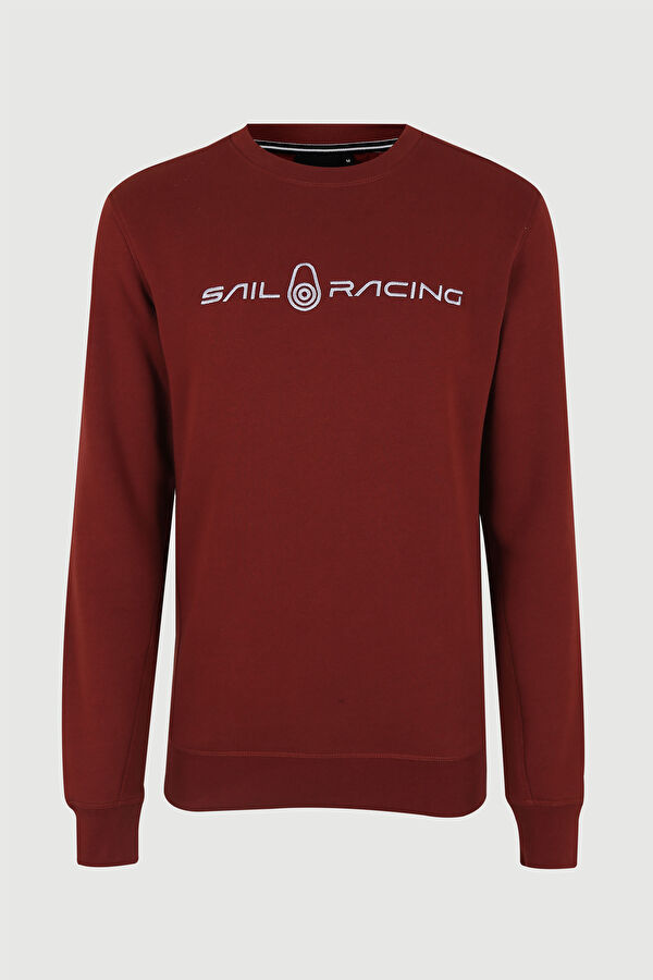 Kırmızı Relax Kalıp Bisiklet Yaka Sweatshirt 4