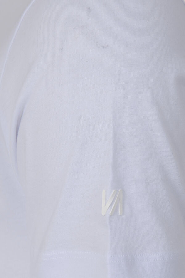 Dar Kalıp Beyaz V Yaka Erkek T-Shirt 6