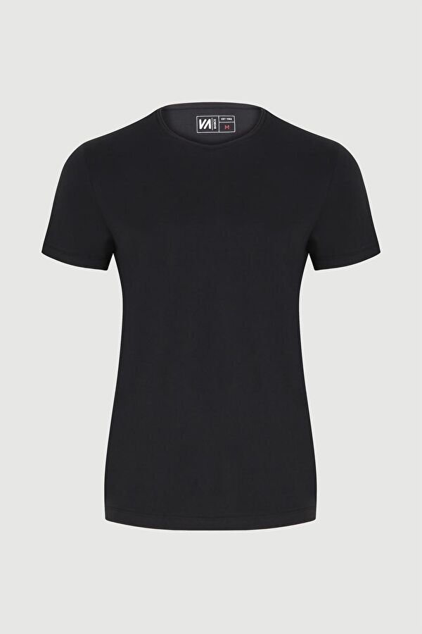 Slim Fit Black Crew Neck Men's T-Shirt 5