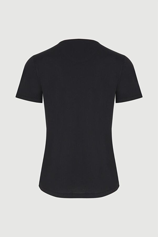 Slim Fit Black Crew Neck Men's T-Shirt 6