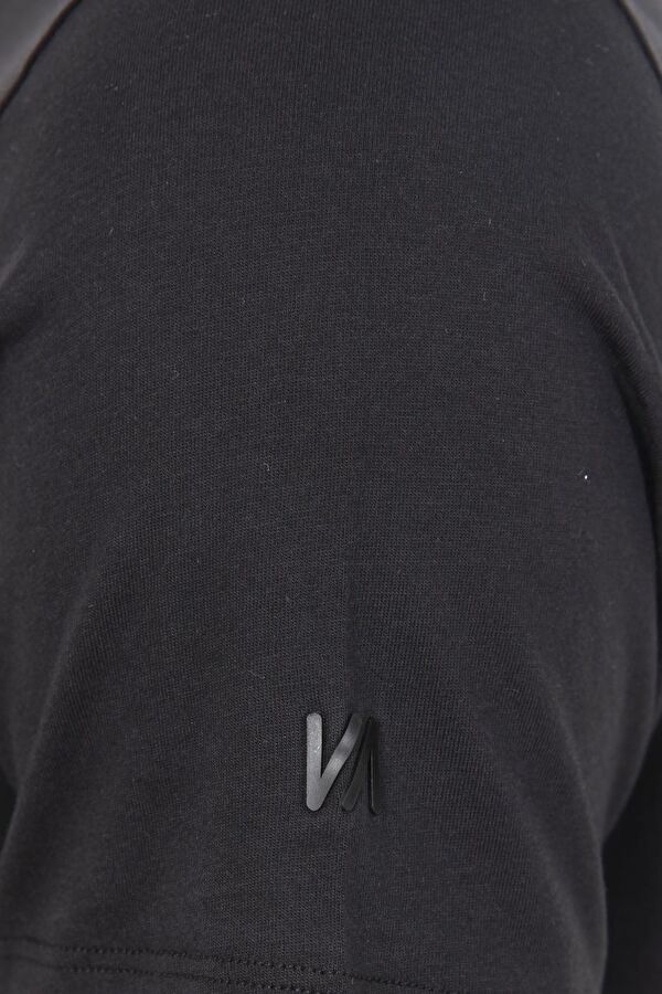 Slim Fit Black Crew Neck Men's T-Shirt 7