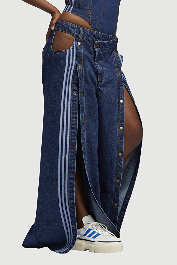 Outlet Women Adıdas Ivy Park Denim Wide-leg Snap Spor Pantol
