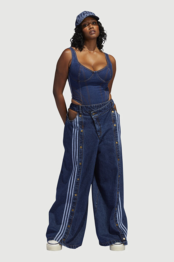 Outlet Kadın Adıdas Ivy Park Denim Wide-leg Snap Spor Pantol