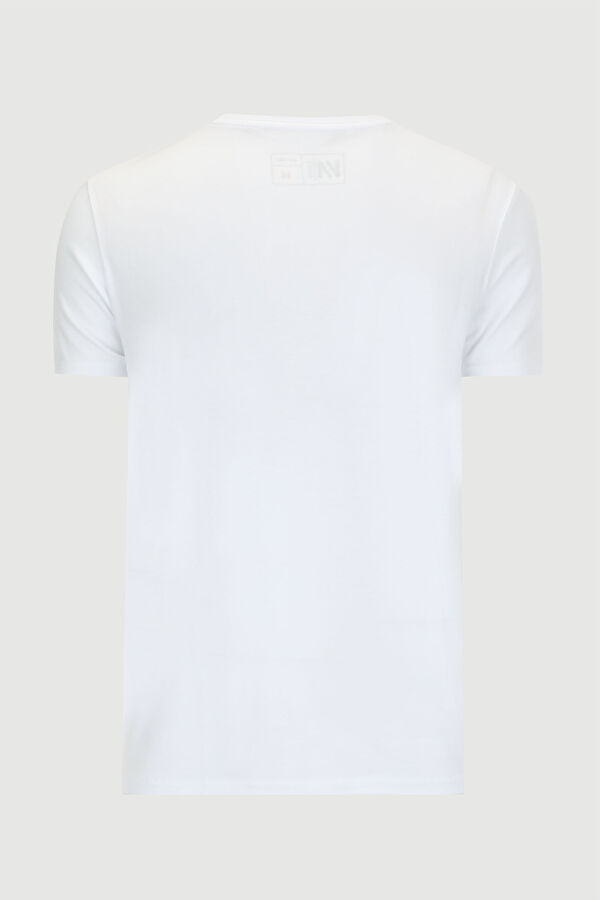 Slim Fit White Crew Neck Men's T-Shirt 6
