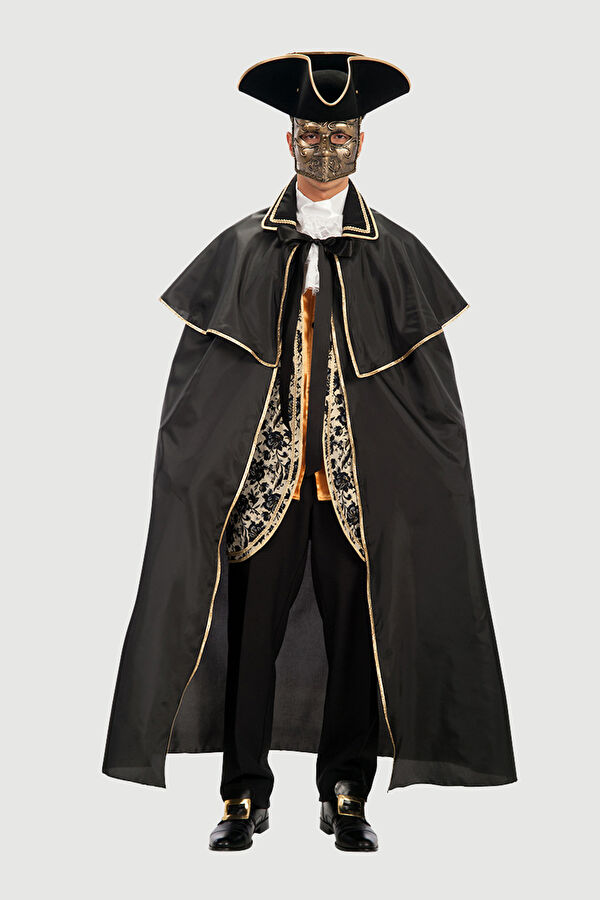 Venetian Black Cape In Taffetas