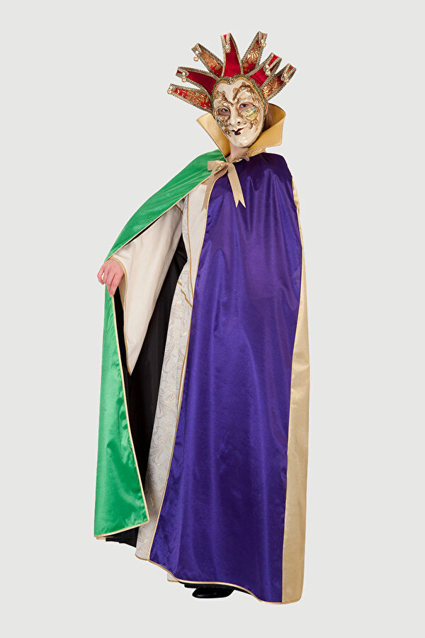 Multicolor Venetian Cape In Raset