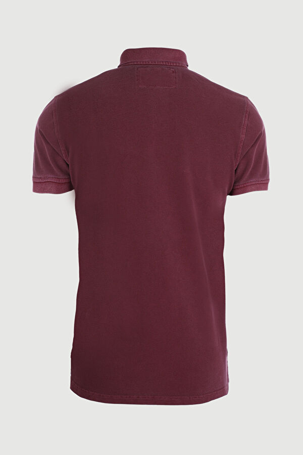 Mürdüm Polo Yaka Düz T-Shirt 2