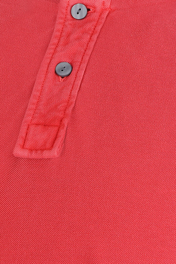 Kırmızı Polo Yaka Düz T-Shirt 3