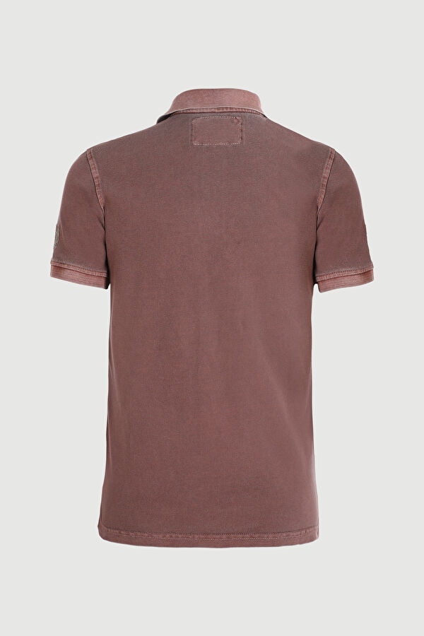 Karamel Polo Yaka Düz T-Shirt 2