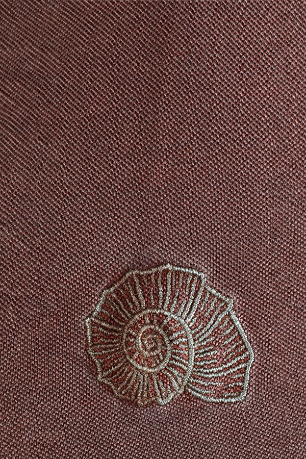 Karamel Polo Yaka Düz T-Shirt 3