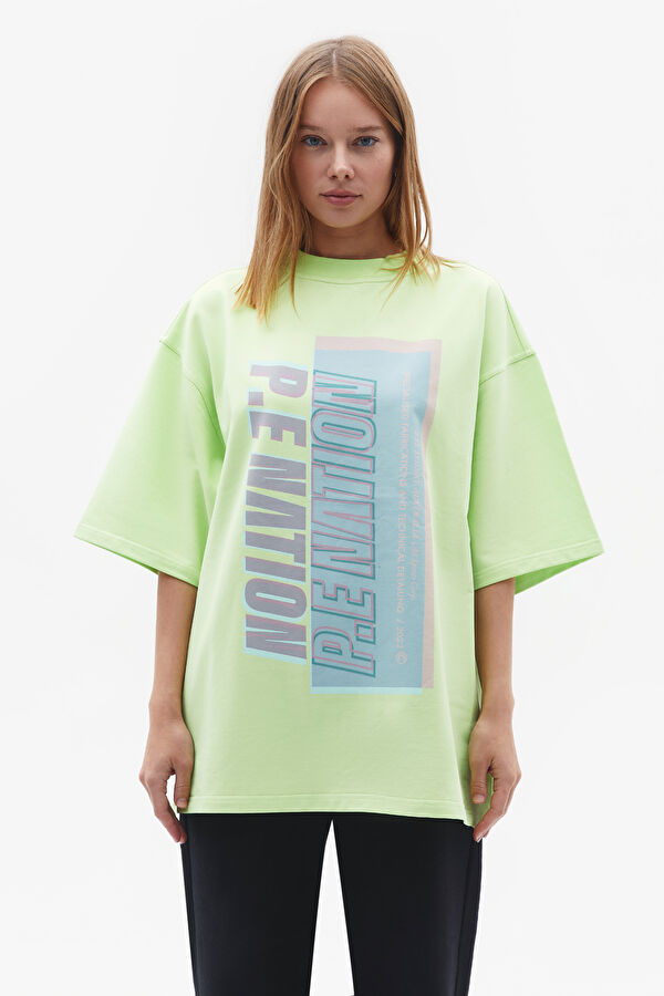 Relax Kalıp Sarı O Yaka T-Shirt