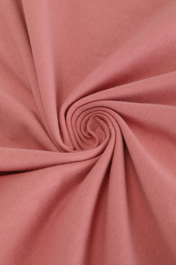 Pembe V Yaka Düz T-Shirt 6