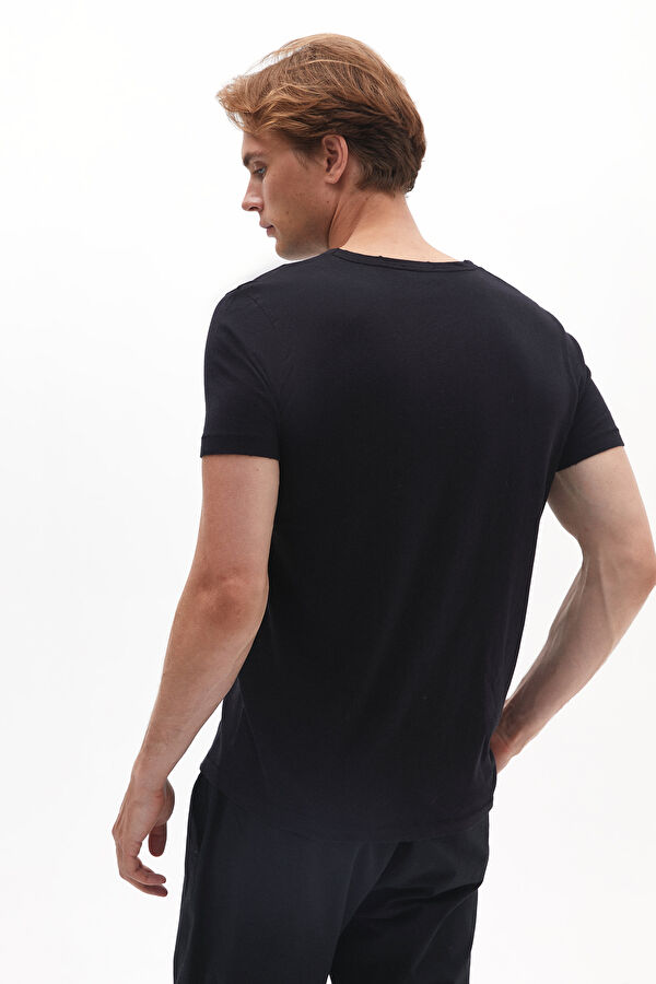 Black Crew Neck Men's T-Shirt 2