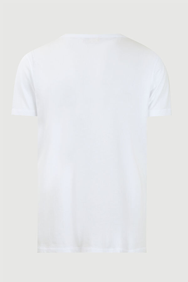 White Crew Neck Men's T-Shirt 4