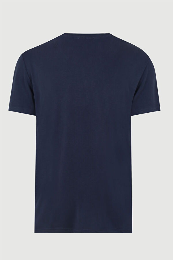 Lacivert Bisiklet Yaka T-Shirt 6