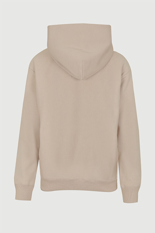 Bej Kapuşonlu Sweatshirt 2