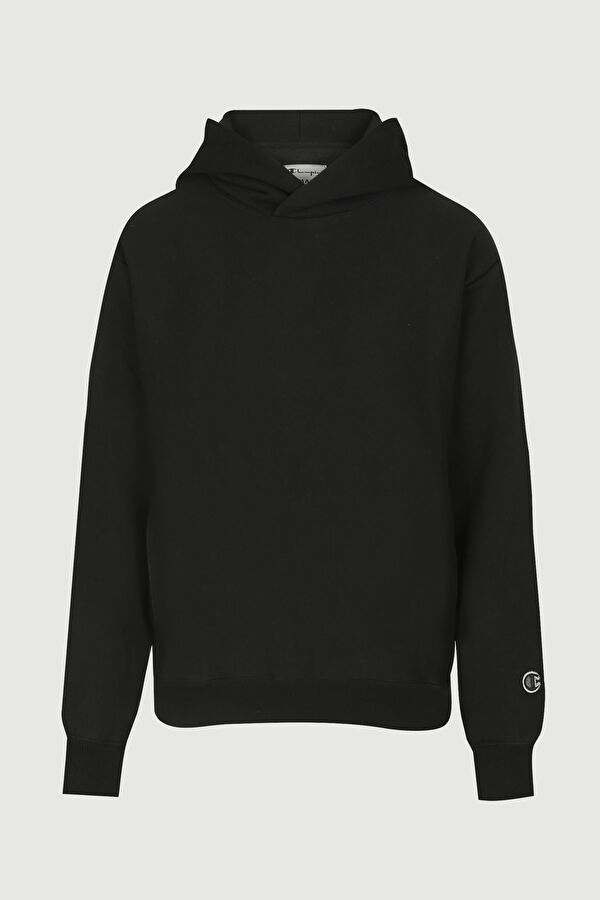 Siyah Kapuşonlu Sweatshirt