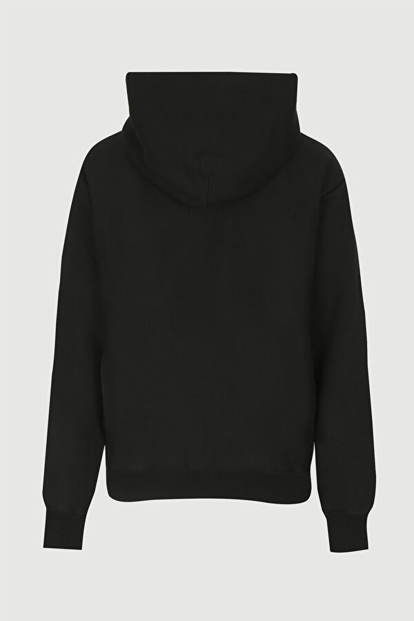 Siyah Kapuşonlu Sweatshirt 2
