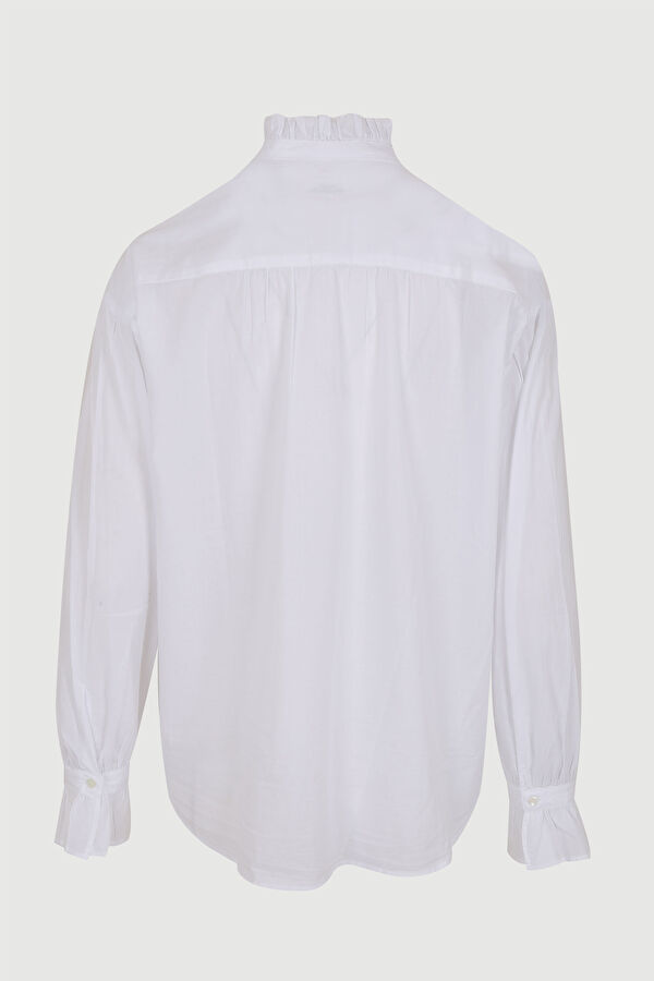 Tailored Beyaz Hakim Yaka Gömlek 5