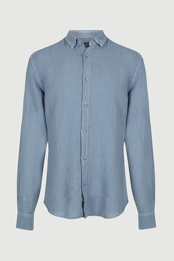 Mavi Düz Gömlek