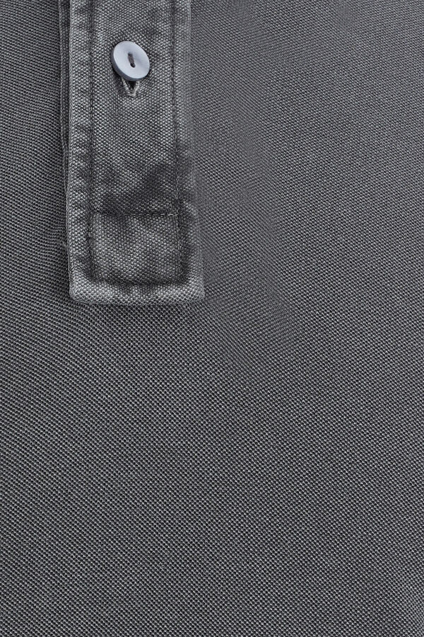 Antrasit Polo Yaka Düz T-Shirt 3