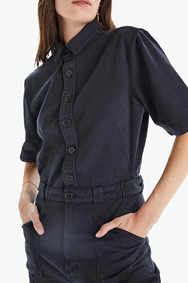 Siyah Denim Tulum 4