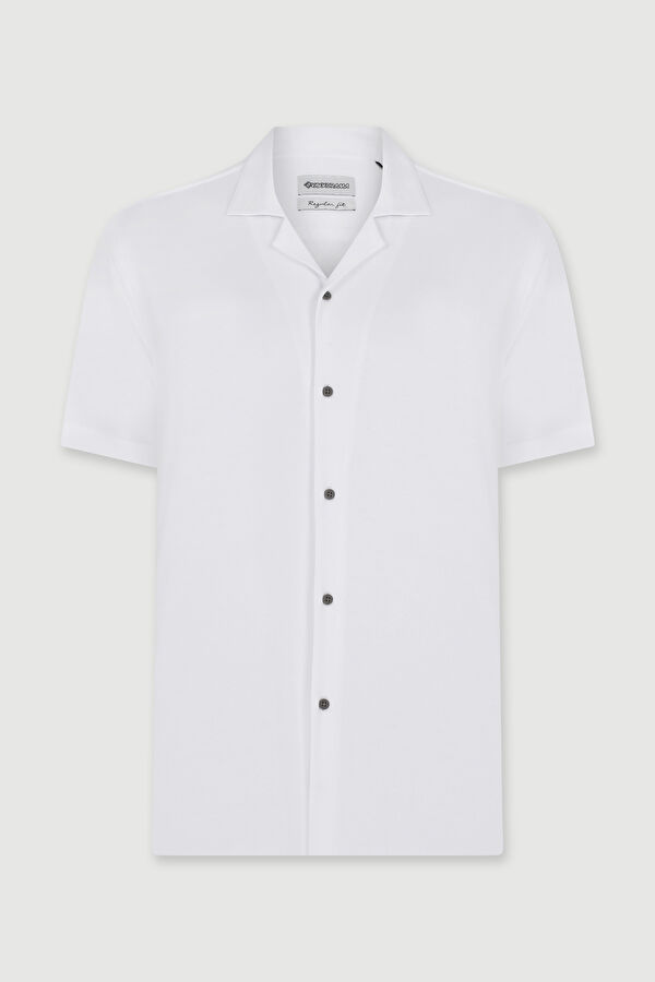 White Resort Collar Shirt
