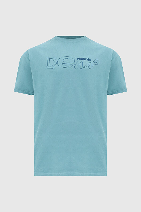 Mavi Bisiklet Yaka Baskılı T-Shirt 4
