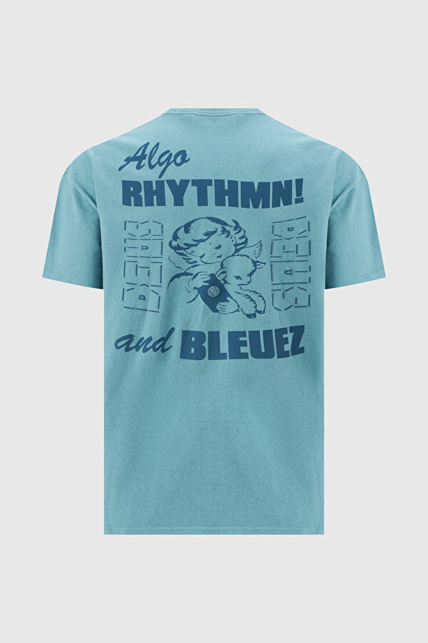 Mavi Bisiklet Yaka Baskılı T-Shirt 5