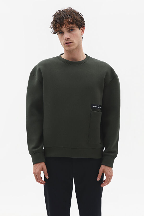 Yeşil Kapuşonlu Sweatshirt