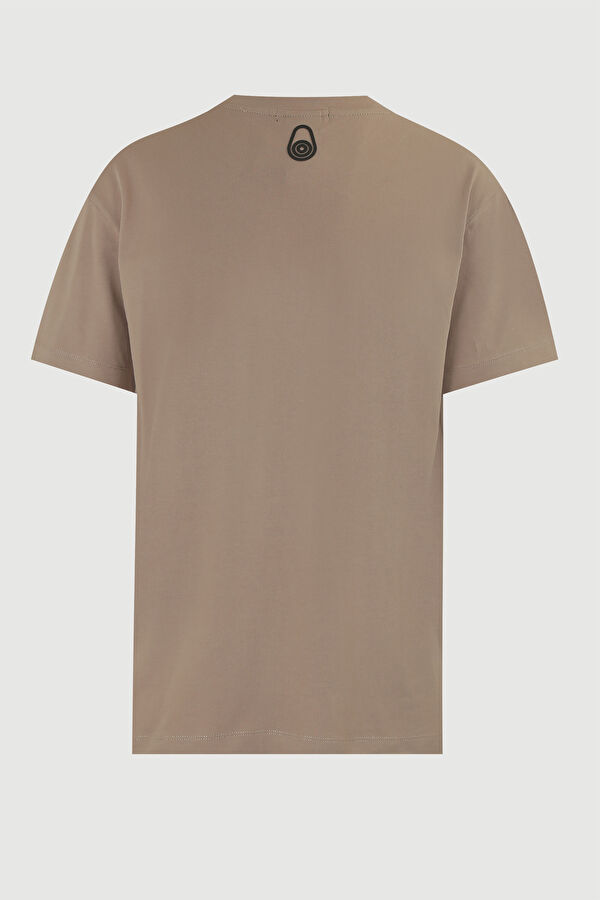 Bej Bisiklet Yaka T-Shirt 2