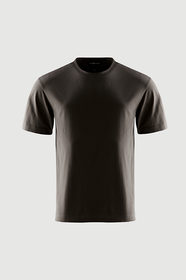Siyah Bisiklet Yaka T-Shirt