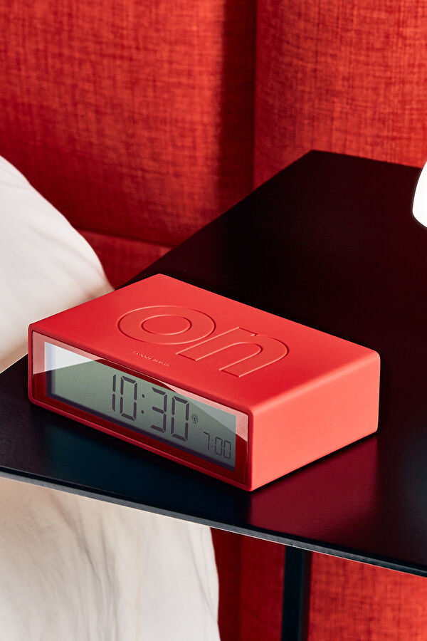 Lexon Flip Plus Alarm Saat, Red 8
