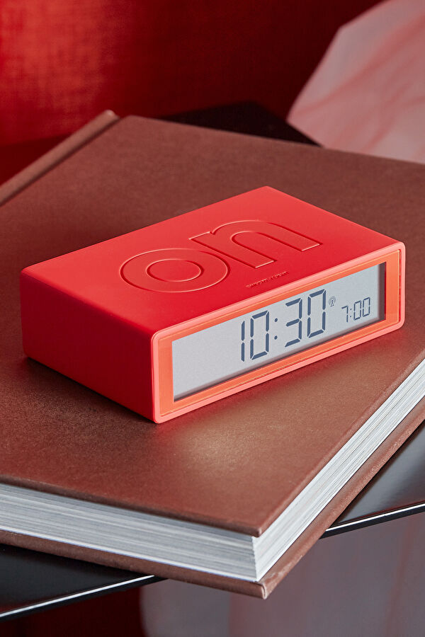 Lexon Flip Plus Alarm Saat, Red 9