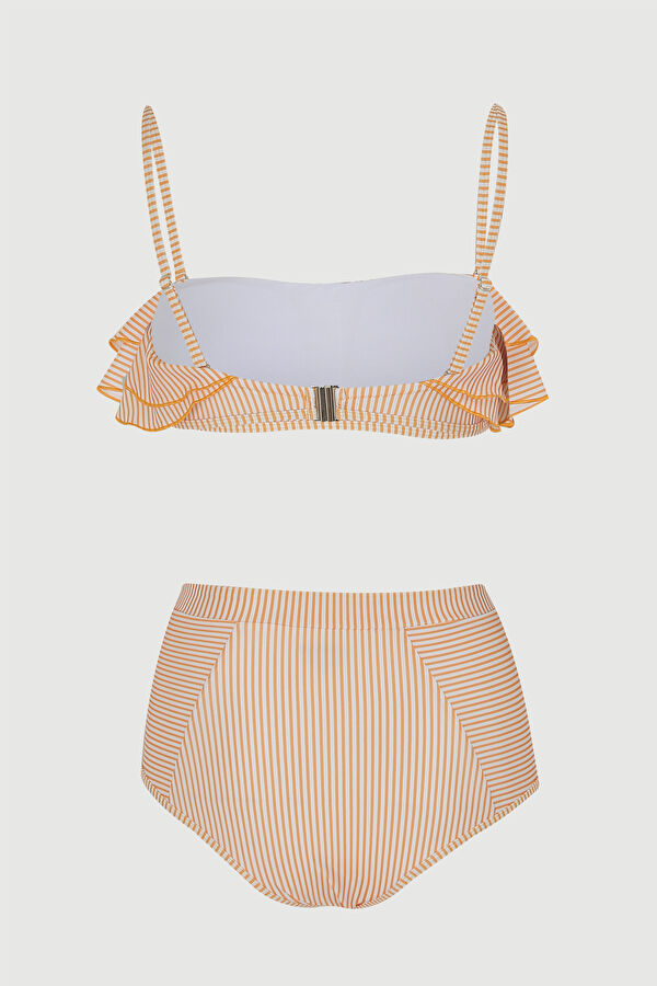 Sarı Desenli Askılı Bikini 2