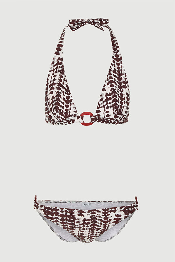 Bordo Desenli Bikini