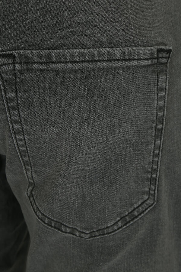 Koyu Gri Dar Paça Jean Pantolon 7