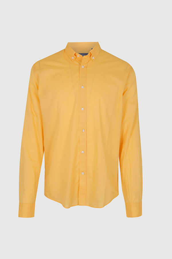 Relax Fit Orange buttoned collar Shirt